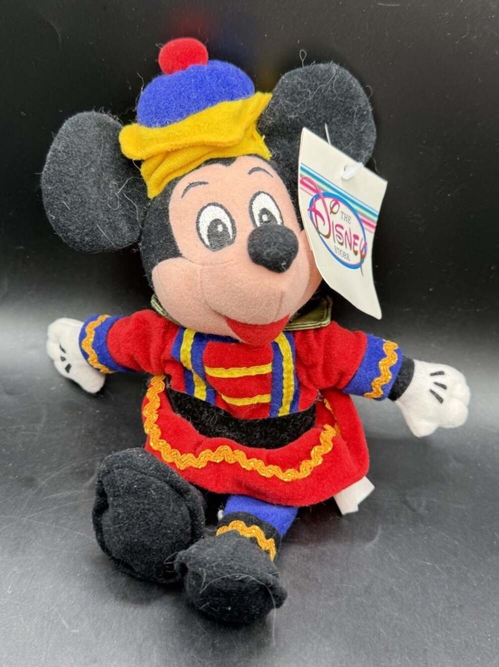 Rare Disney Mickey Mouse Nutcracker Bean Bag Plush MousekeToys W Original Tag